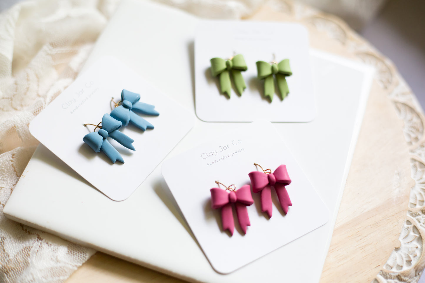 Spring Minnie Bow Dangle Earrings