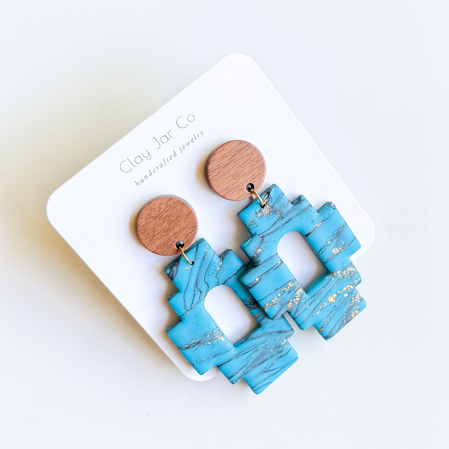 Turquoise Aztec Dangle Earrings